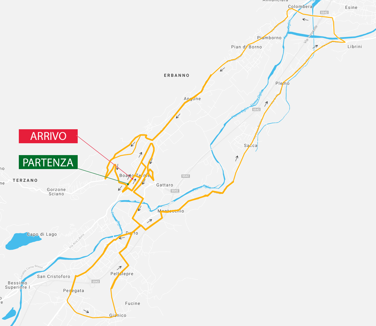 Planimetria Campionati italiani ciclismo 2021 Boario Terme Juniore